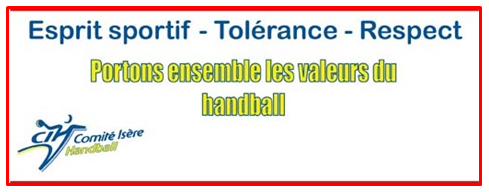 Valeurs Comité de l'Isère HandBall